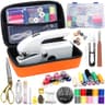 Aureqilin Handheld Sewing Machine with 112-Piece Kit & Orange Leather Case