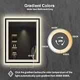 VanPokins 24" x 32" Dual Front and Backlit LED Bathroom Mirror with Gradient Lighting