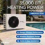 FibroPool FH135 35,000 BTU Electric Pool Heat Pump with Digital Panel