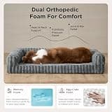 Bedsure ComfyFleece Orthopedic Dog Bed for Large Dogs with Washable Corduroy Cover