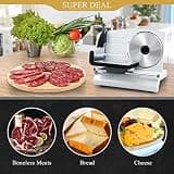 SUPER DEAL Premium Electric Food Slicer with 7.5-inch Stainless Blade