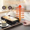 FEPPO 4-in-1 Modular Expandable Tempered Glass Electric Warming Tray (33 x 15 Inches)