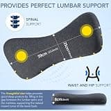 Memory Foam Lumbar Waist Pillow with Cooling Gel for Lower Back Relief