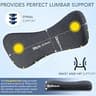 Memory Foam Lumbar Waist Pillow with Cooling Gel for Lower Back Relief