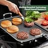 Cooker King Hybrid Honeycomb Stainless Steel Double Burner Griddle Pan
