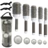 Aozzy Professional Ceramic Ion Thermal Round Barrel Hair Brush Set, 5-Piece
