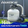 AQUASTRONG 16-Inch 3,800 GPH Sand Filter Pump with 24-Hour Programmable Timer