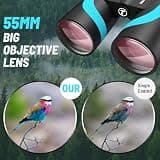 Tinllaans 15x55 UHD Waterproof Binoculars with BAK4 Prisms & Smartphone Photo Adapter