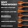 Zulay Kitchen 6-Piece Natural Teak Wooden Spoons Set for Everyday Cooking