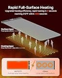 NUTCITY Extra Large Foldable Silicone Food Warming Mat with Auto-Off (40 x 15 In)
