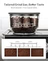 EUHOMY 20-Bar Espresso Machine with Integrated Burr Grinder and Steam Wand