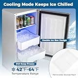 COSTWAY 15-Inch Under-Counter Commercial Ice Maker and Beverage Cooler Combo