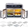 HotKing Dual-Zone French Door Air Fryer Toaster Oven Combo, 28-Quart Capacity