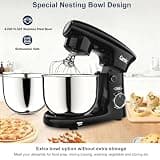 Camic Two-Bowl Digital Stand Mixer with 4.2-Quart and 5.3-Quart Nesting Bowls