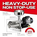 Reber N.5 650W Professional Electric Tomato Strainer with Oil-Bath Gearbox