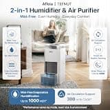 Afloia 2-in-1 Mist-Free Evaporative Humidifier and Air Purifier Combo