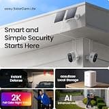 aosu true 2K HD Wireless Solar Outdoor Security Camera 4-Pack with AI Human Detection