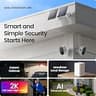 aosu true 2K HD Wireless Solar Outdoor Security Camera 4-Pack with AI Human Detection