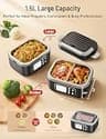 PARIS RHÔNE Cordless Electric Lunch Box with Smart Timer Auto Heating Tech