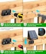 KOOPER Ultra-Bright Waterproof LED Lens Solar Powered Fence Lights, 10-Pack