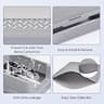 Henkelion Extra Large Stainless Steel Cat Litter Box with ABS Enclosed High Wall