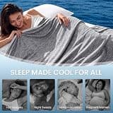 Topcee Ultra-Cool Q-Max 0.5 Heat Absorbing Lightweight Comforter Blanket, Queen
