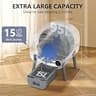 Cumrige Open-Top Self-Cleaning Cat Litter Box with Massive 15L Waste Bin