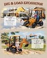 First Ride On JCB 12V Ride-On 3-in-1 Excavator Toy with Remote Control