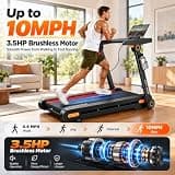 Vitalwalk Foldable Auto Incline Compact Treadmill for Running, 350 lbs Limit