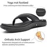 KuaiLu Mens Sport Orthopedic Flip Flop with Wide Casting Leather and Yoga Insole