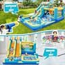 FINCOME 10-in-1 Double Water Slide and Bounce House with Deep Splash Pool