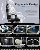 Yaheetech High Back Ergonomic Gaming Chair with Electric Lumbar Massage