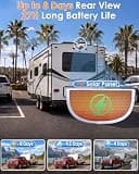 Pemacom Wireless Solar Backup Camera for Towable RVs with 7.3-Inch Monitor