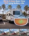 Pemacom Wireless Solar Backup Camera for Towable RVs with 7.3-Inch Monitor