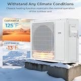 SIMOE Dual Zone 18,000 BTU (7K/12K) Mini Split Air Conditioner Heat Pump System