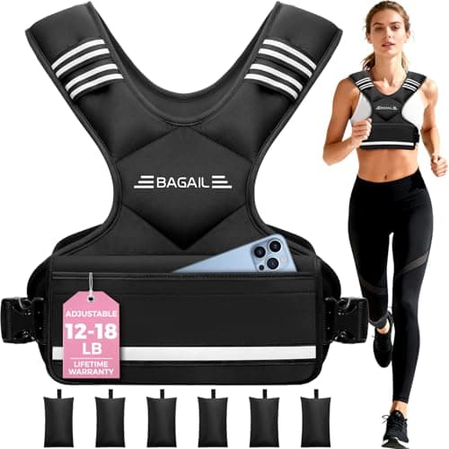 BAGAIL Adjustable Weighted Vest for Women with Removable Sandbags (4-10 lbs)