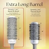 Olivia Garden Ceramic + Ion Speed XL Extra-Long Round Thermal Brush, 1.75-Inch