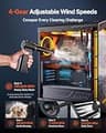 ZOAIVR Cordless Electric Air Duster, 130,000 RPM Storm Mode, 8,000 mAh Battery System