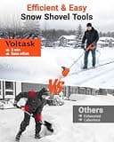 VOLTASK 12-Inch 10-Amp Corded Electric Snow Blower with Directional Plate