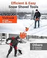 VOLTASK 12-Inch 10-Amp Corded Electric Snow Blower with Directional Plate