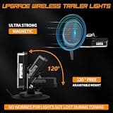 SAKFEP 2.4GHz Magnetic Wireless Trailer Lights with IP67 Waterproofing