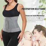 MAMODY Postpartum Belly Wrap and Abdominal Binder Made with Bamboo Charcoal