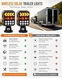 Apunga Solar Powered Wireless Trailer Lights with Trickle Charge Technology