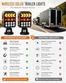 Apunga Solar Powered Wireless Trailer Lights with Trickle Charge Technology