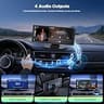 LAMTTO 9.26-Inch Wireless CarPlay System with Tool-Free Setup and Waterproof Rear Camera