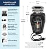Moen EX75C Host Series 3/4 HP Garbage Disposal with SoundSHIELD & Express Mount