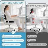 CushZone Ergonomic Memory Foam Seat Cushion and Adjustable Lumbar Support Pillow