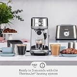 Breville Bambino BES450BSS Ultra-Compact 15-Bar Home Espresso Machine with Steam Wand