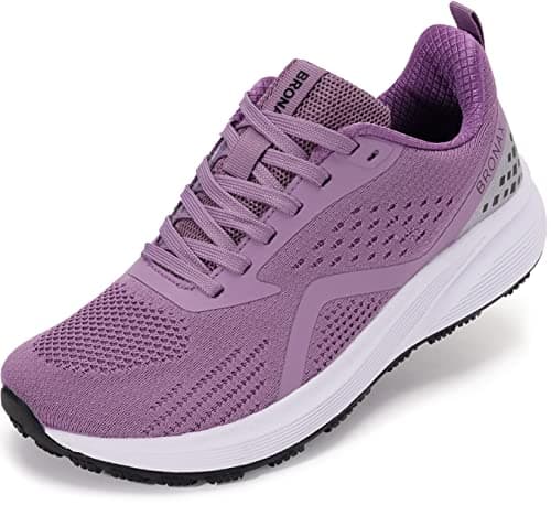 BRONAX Women's Wide Toe Box Lightweight Fitness and Daily Walking Shoe