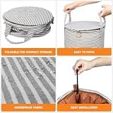 38L Foldable Electric Towel Warmer Bucket for Travel and Outdoor Hot Tubs